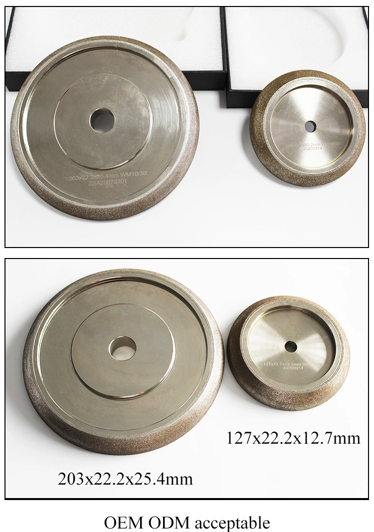 Super Abrasives Vitrified CBN Grinding Wheels for Saw Blades