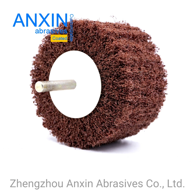 New Product Non Woven Nylon Abrasive Interleaf Flap Wheel with 6mm Shank