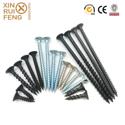 China Manufacturer Yellow/White Zinc Plated Black Phosphate Nickle Plated Drywall Screw