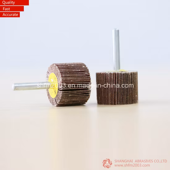 50*25*6mm Non-Woven Flap Wheel with Shaft (Professional Manufacturer)